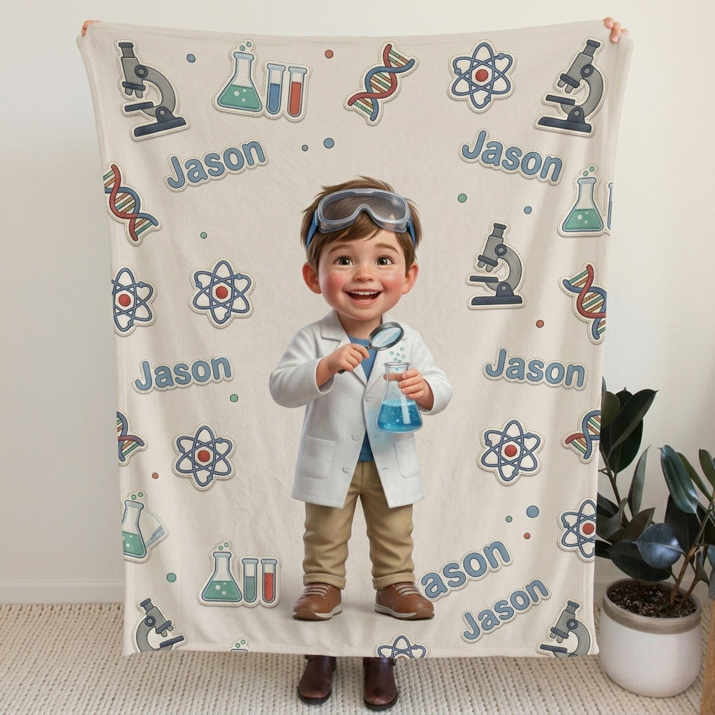 Dream Job 3D Cartoon Personalized Blanket