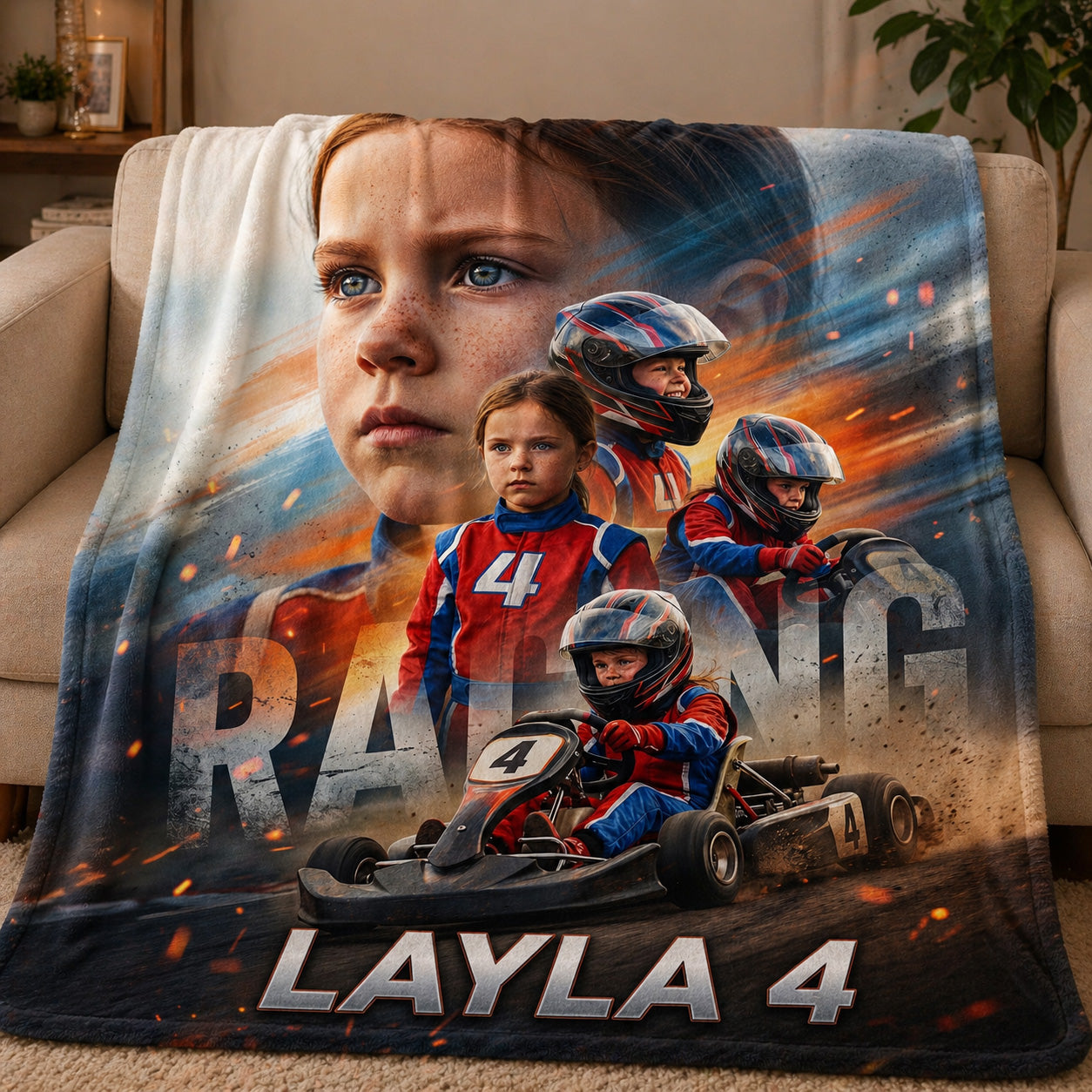 Sports Player Realistic Poster Personalized Blanket