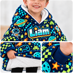 Personalized Space Explorer Blanket Hoodie