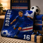 Personalized Cape Verde Soccer Blanket