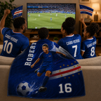 Personalized Cape Verde Soccer Blanket