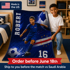 Personalized Cape Verde Soccer Blanket