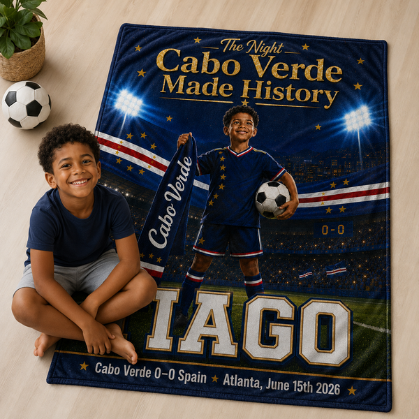 Cabo Verde Made History Personalized Kids Blanket