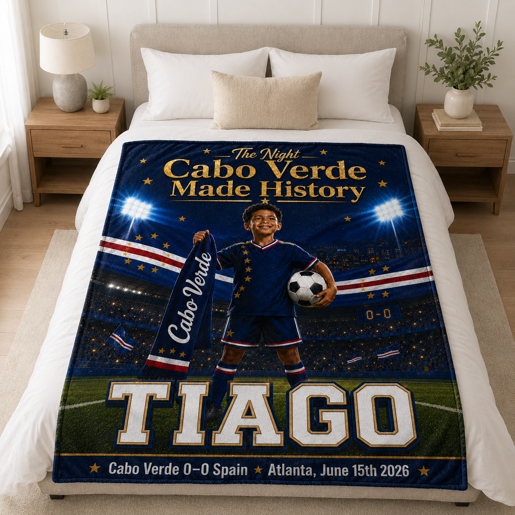 Cabo Verde Made History Personalized Kids Blanket