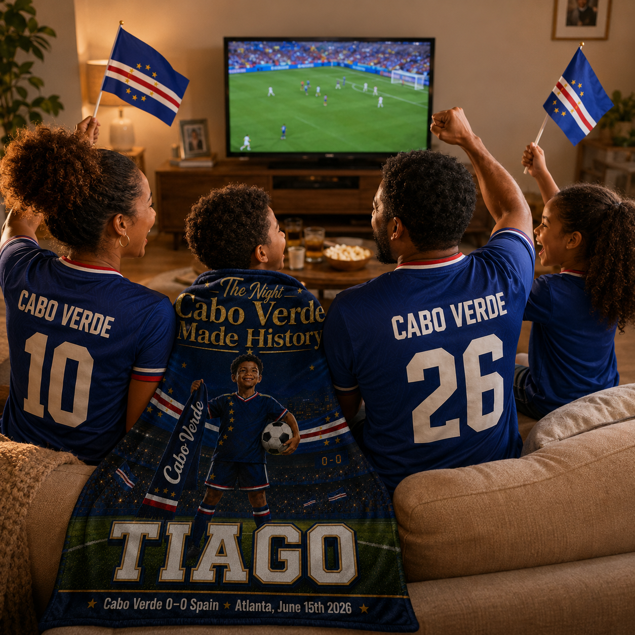 Cabo Verde Made History Personalized Kids Blanket