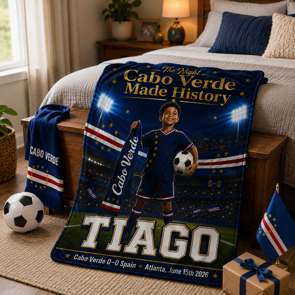 Cabo Verde Made History Personalized Kids Blanket