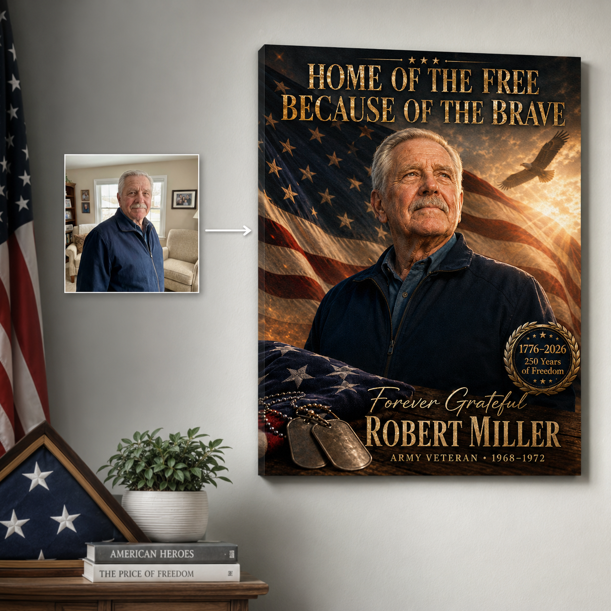 Veteran Tribute Personalised Canvas