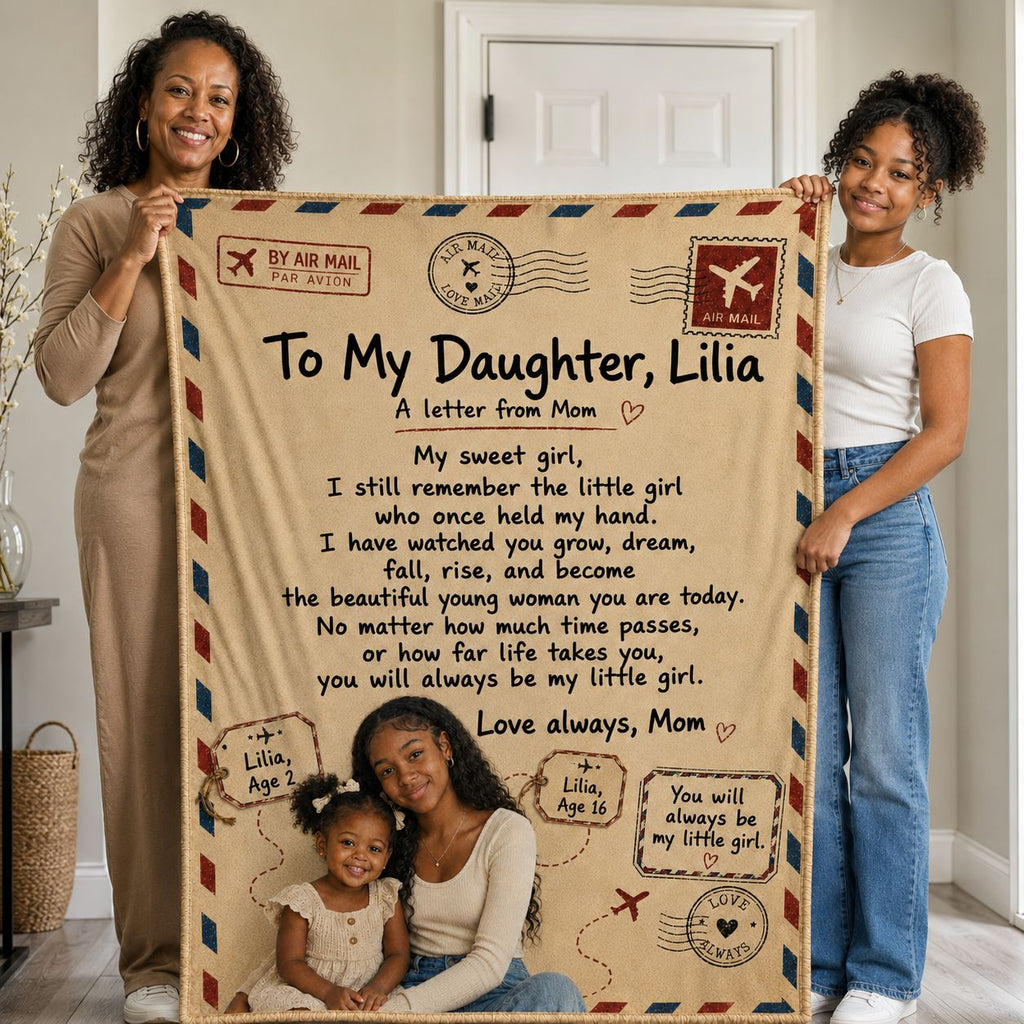 Letter To My Grown Daughter Personalised Blanket