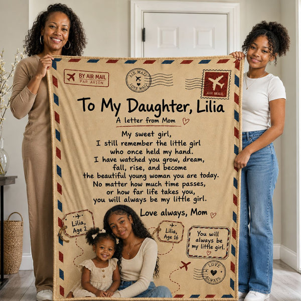 Letter To My Grown Daughter Personalised Blanket