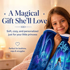 Little Ice Princess Realistic Personalized Blanket