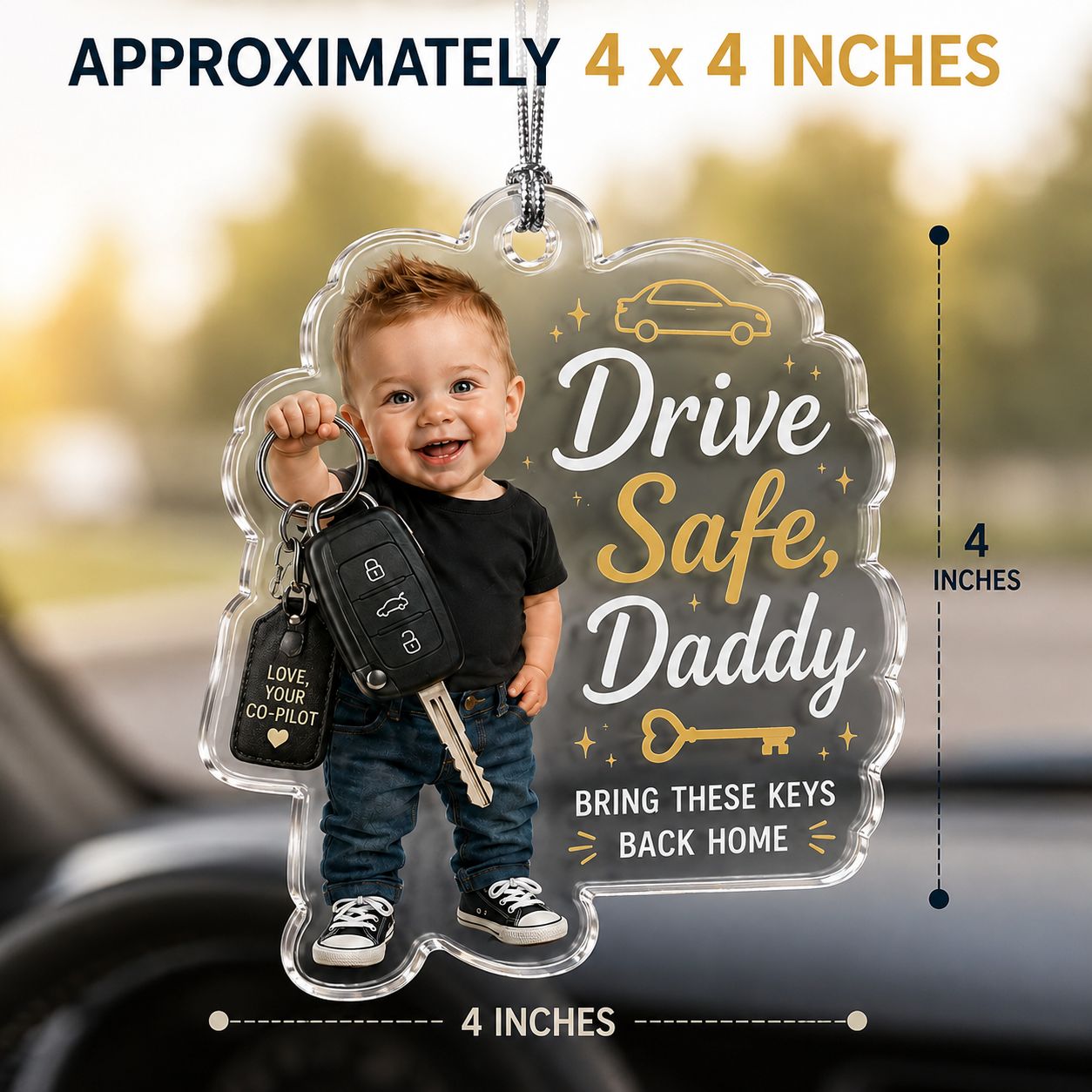 Dad, Bring Key Home Personalized Acrylic Ornament