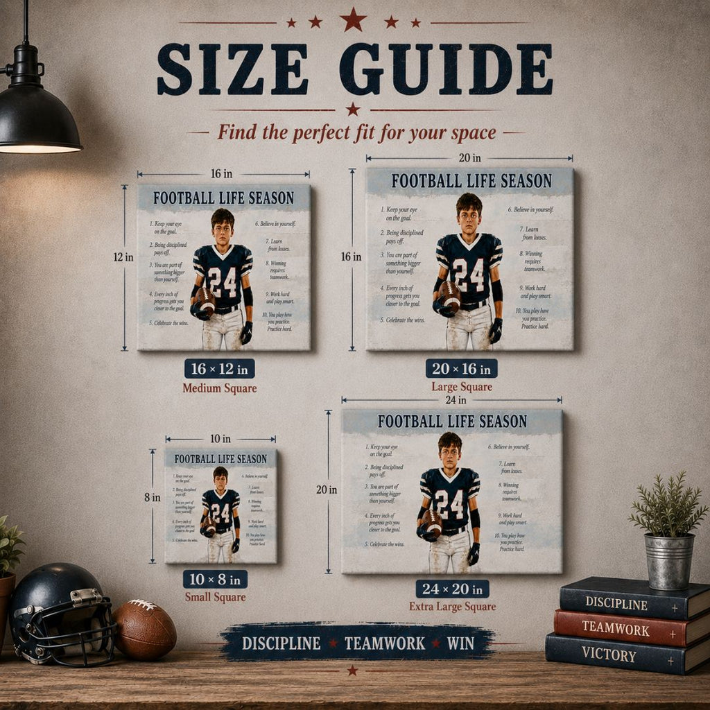 Personalized Football Life Season Canvas