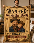 Daddy & Me Western Wanted Blanket