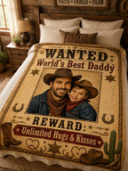 Daddy & Me Western Wanted Blanket