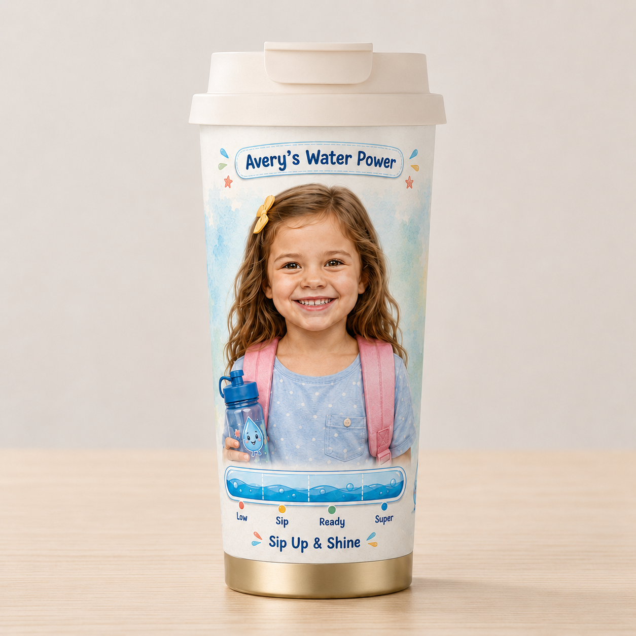 Water Power Personalised Insulated Tumbler - gallery image 3 | Personalized insulated tumbler for kids by Jolliboo