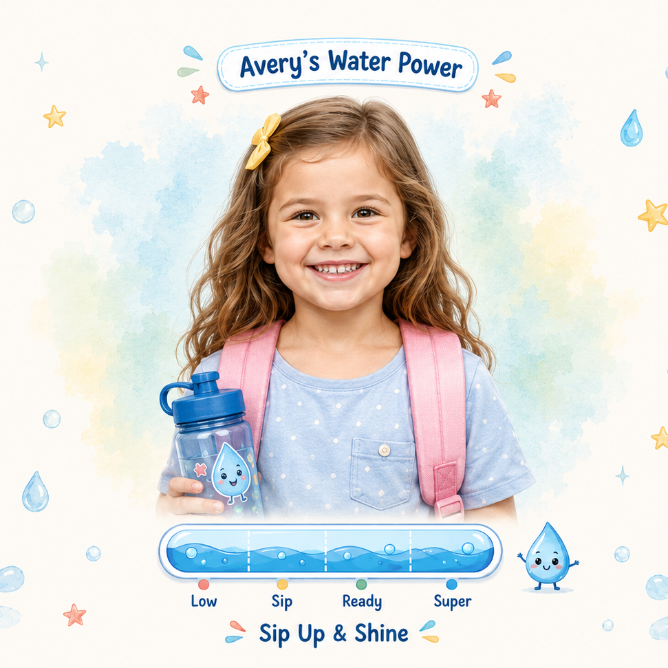 Water Power Personalised Insulated Tumbler - personalized kids tumbler artwork | Jolliboo