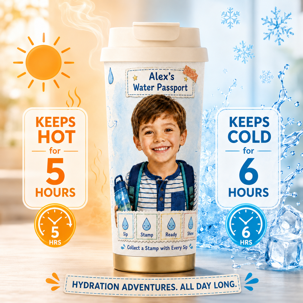 Water Passport Personalised Insulated Tumbler - gallery image 4 | Personalized insulated tumbler for kids by Jolliboo