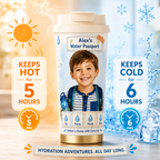 Water Passport Personalised Insulated Tumbler - gallery image 4 | Personalized insulated tumbler for kids by Jolliboo