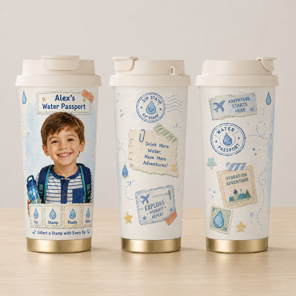 Water Passport Personalised Insulated Tumbler - gallery image 5 | Personalized insulated tumbler for kids by Jolliboo