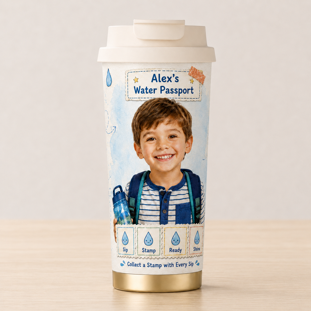 Water Passport Personalised Insulated Tumbler - gallery image 6 | Personalized insulated tumbler for kids by Jolliboo