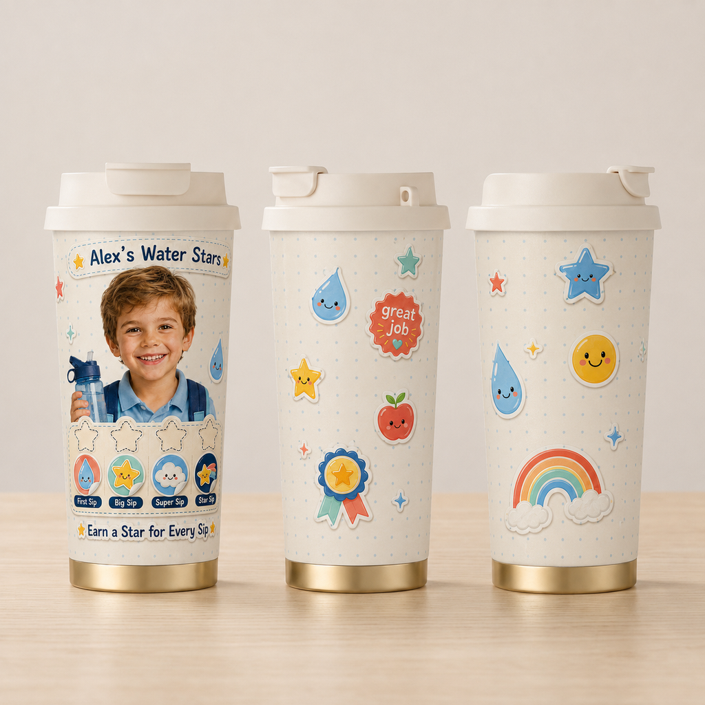 Water Stars Personalised Insulated Tumbler - gallery image 14 | Personalized insulated tumbler for kids by Jolliboo