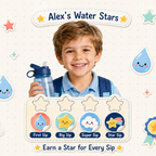 Water Stars Personalised Insulated Tumbler - personalized kids tumbler artwork | Jolliboo