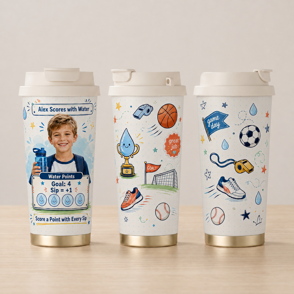 Water Scoreboard Personalised Insulated Tumbler - gallery image 17 | Personalized insulated tumbler for kids by Jolliboo
