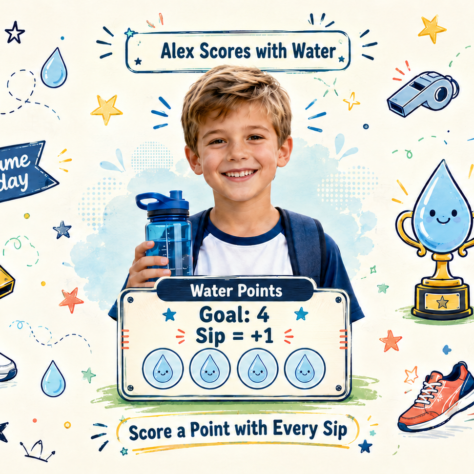 Water Scoreboard Personalised Insulated Tumbler - personalized kids tumbler artwork | Jolliboo
