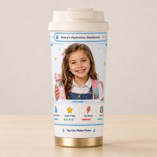 Hydration Dashboard Personalised Insulated Tumbler - gallery image 21 | Personalized insulated tumbler for kids by Jolliboo