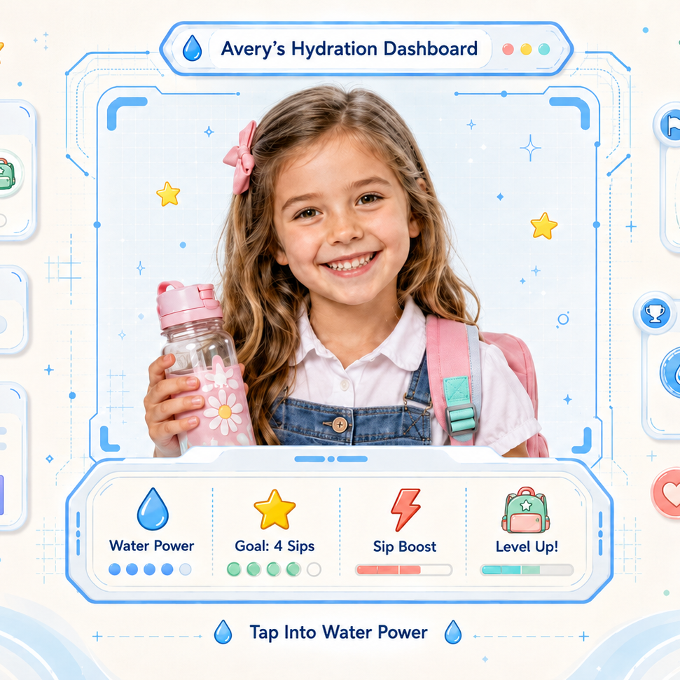 Hydration Dashboard Personalised Insulated Tumbler - personalized kids tumbler artwork | Jolliboo