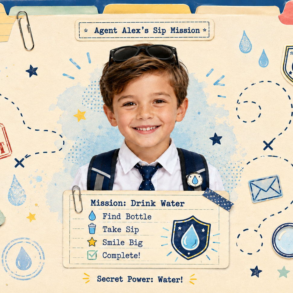 Sip Mission Personalised Insulated Tumbler - personalized kids tumbler artwork | Jolliboo