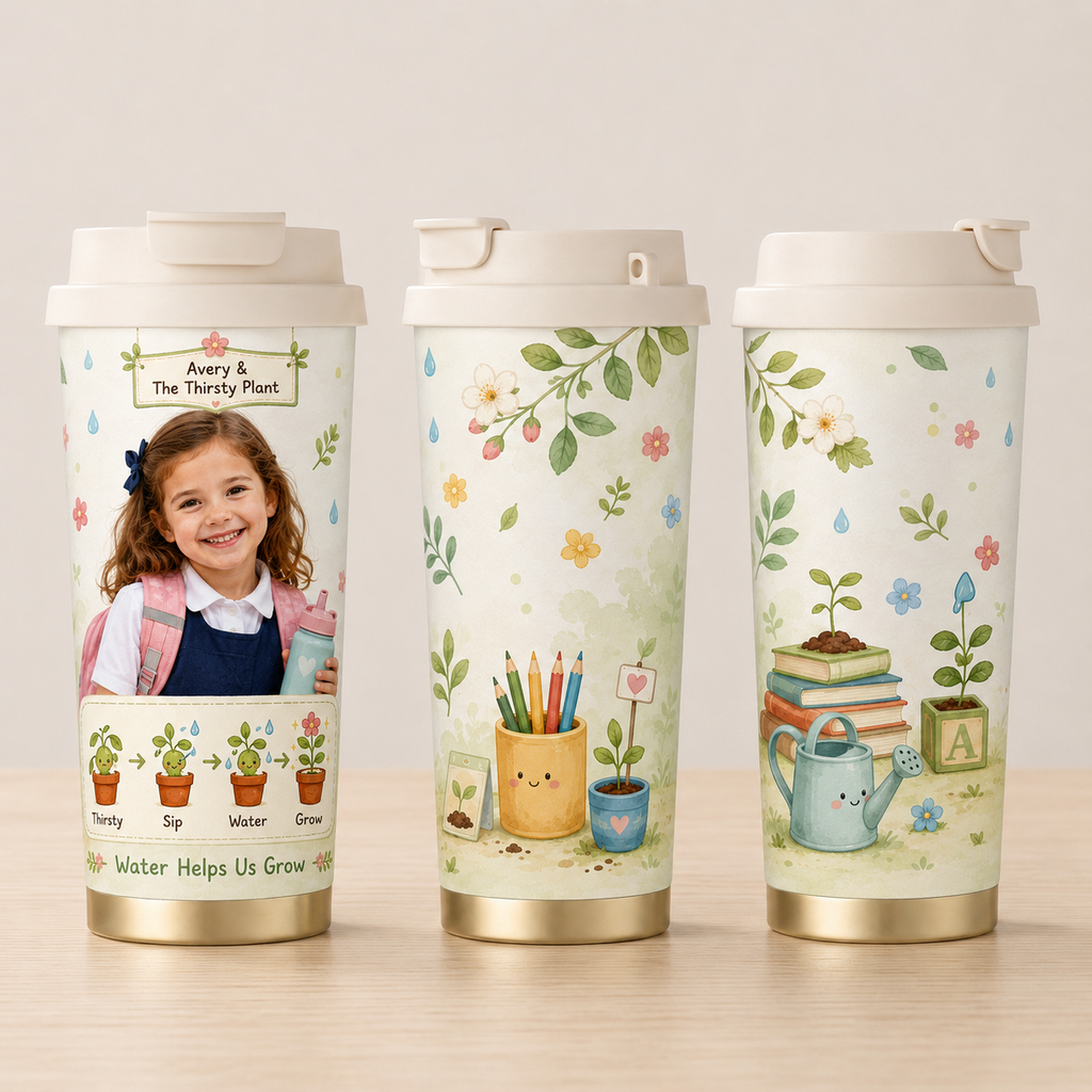 Thirsty Plant Personalised Insulated Tumbler - gallery image 26 | Personalized insulated tumbler for kids by Jolliboo