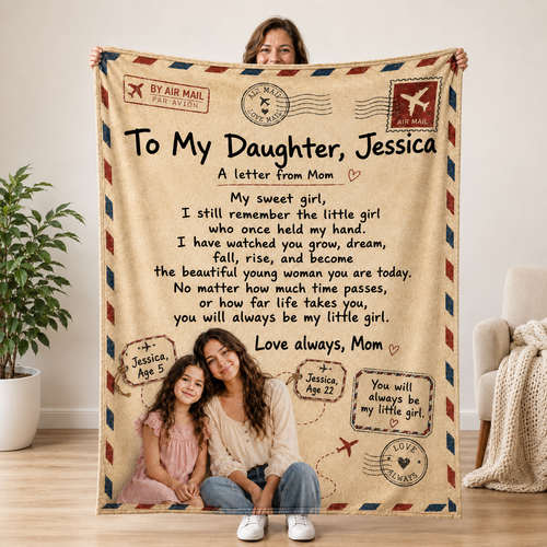 Letter To My Grown Daughter Personalised Blanket