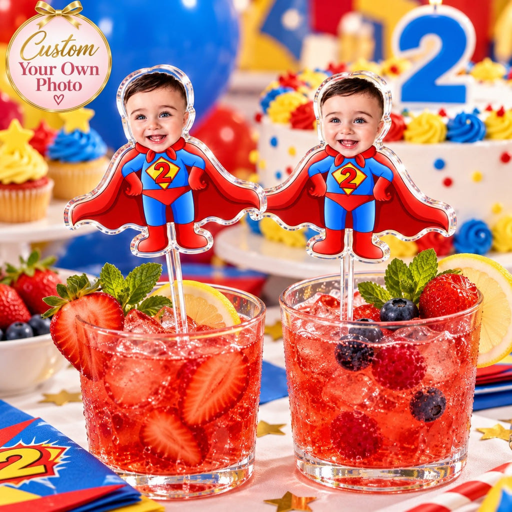 Custom Cape Hero Age Drink Stirrer - image 1 | Jolliboo