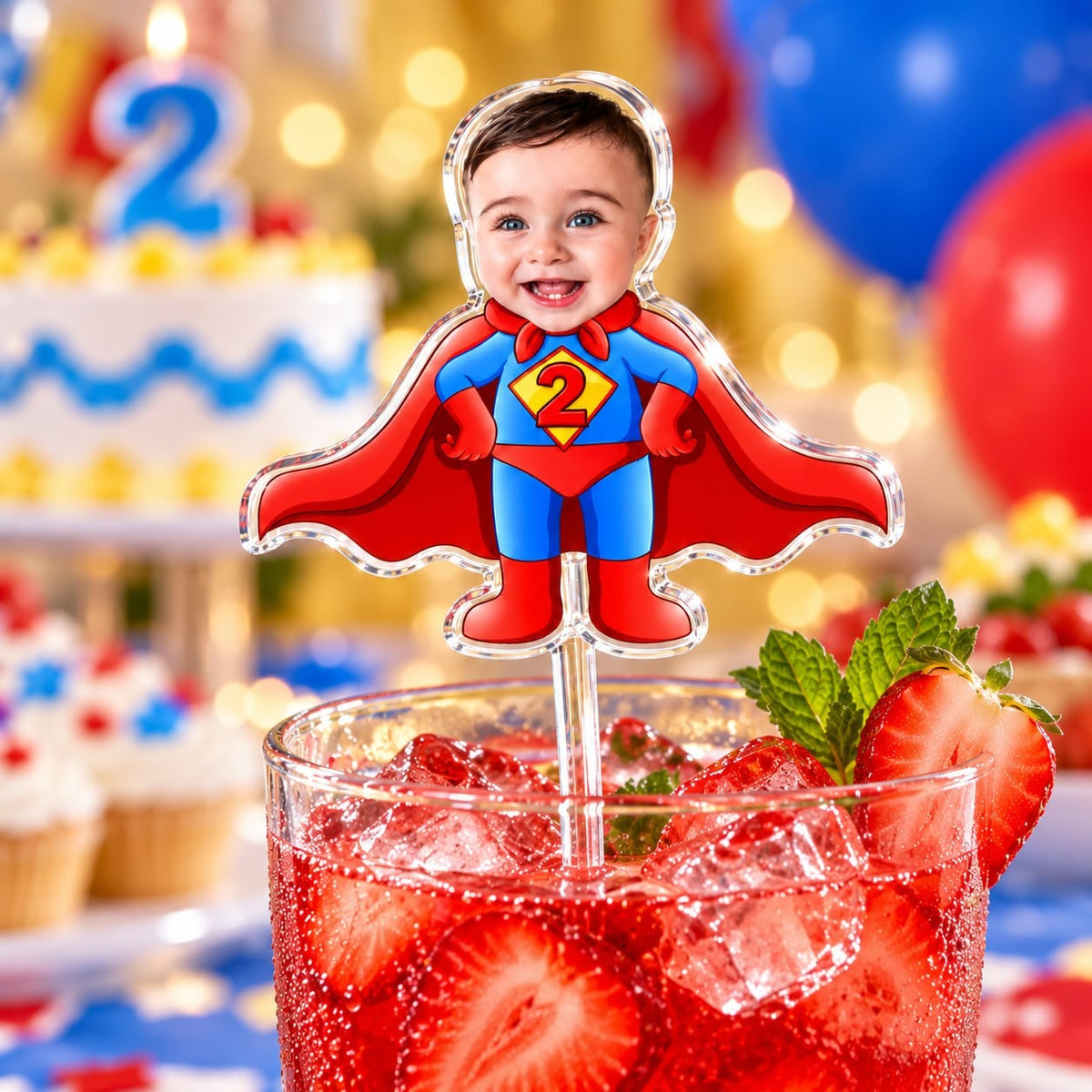 Custom Cape Hero Age Drink Stirrer - image 2 | Jolliboo