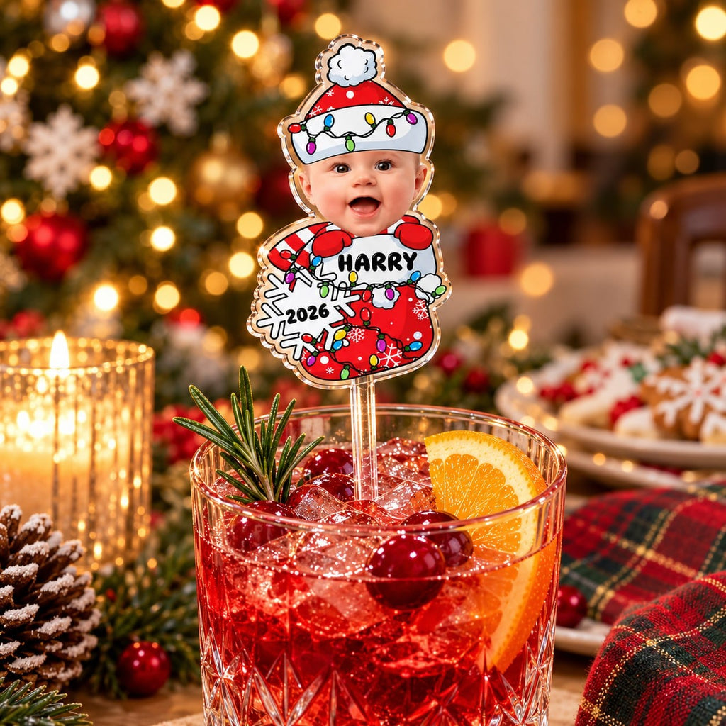 Custom Christmas Snowman Name Drink Stirrer - image 2 | Jolliboo