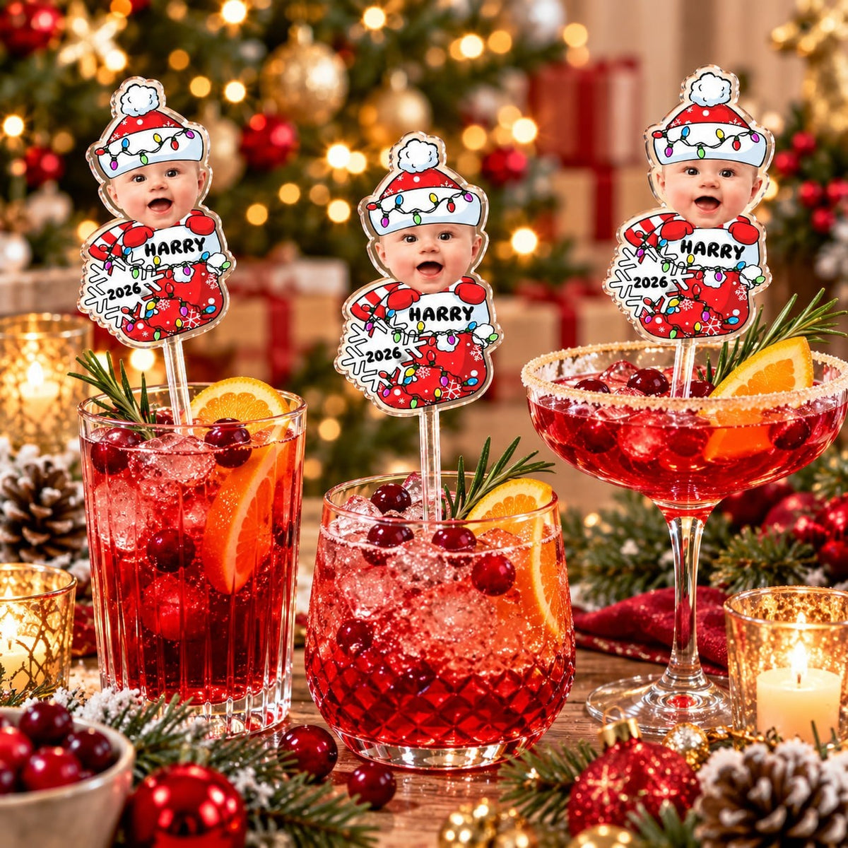Custom Christmas Snowman Name Drink Stirrer - image 3 | Jolliboo