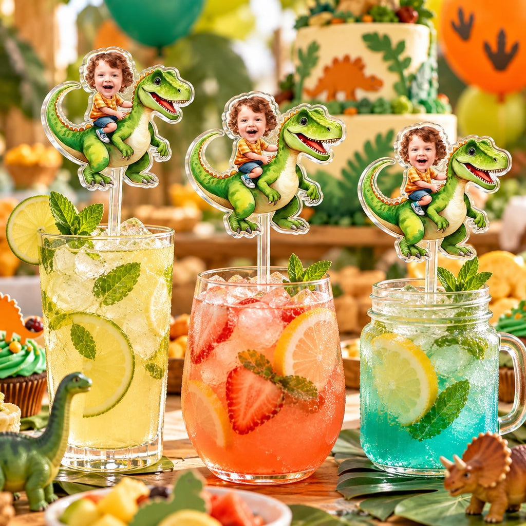 Custom Dinosaur Rider Drink Stirrer - image 3 | Jolliboo