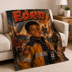 Custom Firefighter Blanket - image 1 | Jolliboo