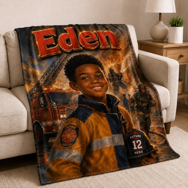 Custom Firefighter Blanket - image 1 | Jolliboo