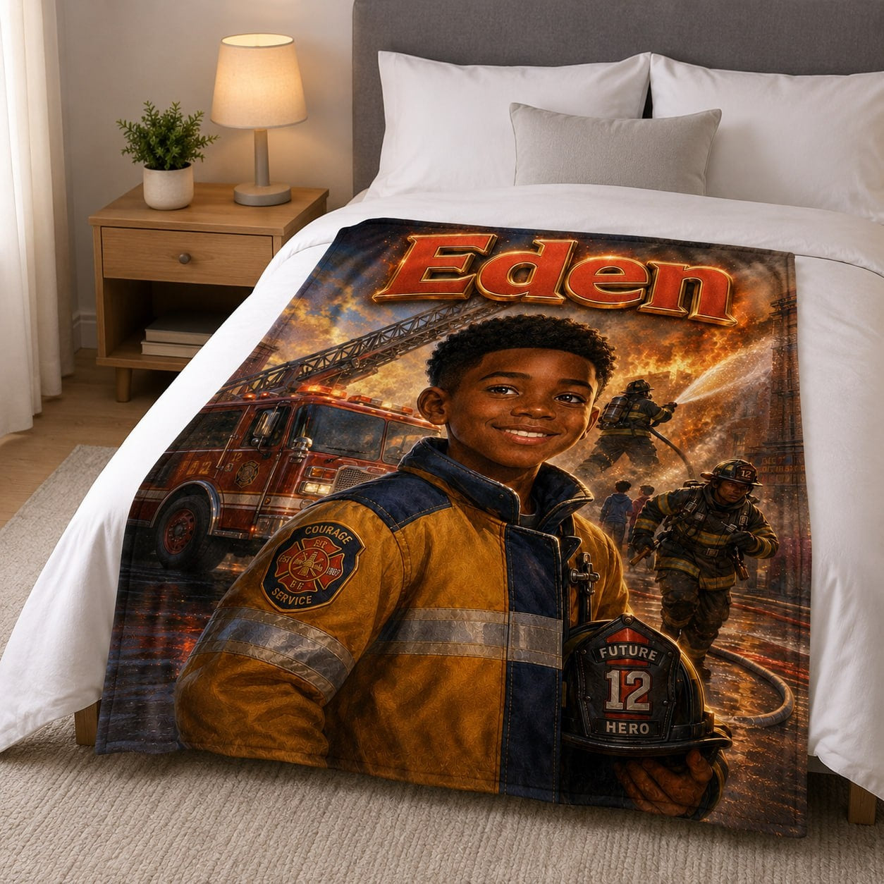 Custom Firefighter Blanket - image 4 | Jolliboo