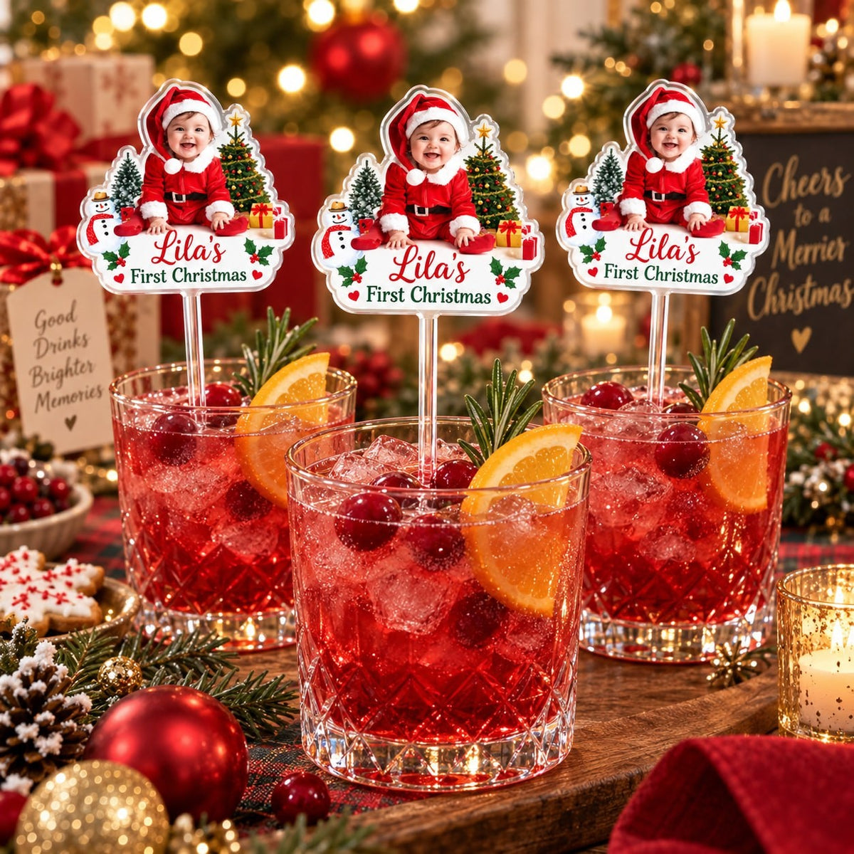 Custom First Christmas Drink Stirrer - image 2 | Jolliboo