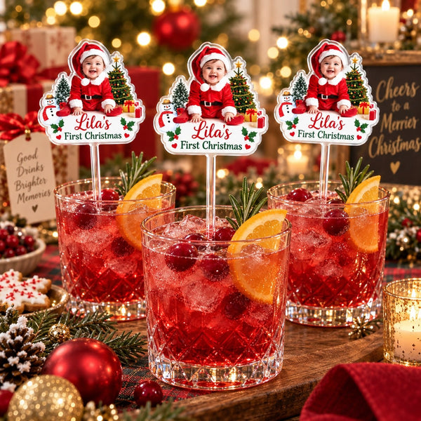 Custom First Christmas Drink Stirrer - image 2 | Jolliboo