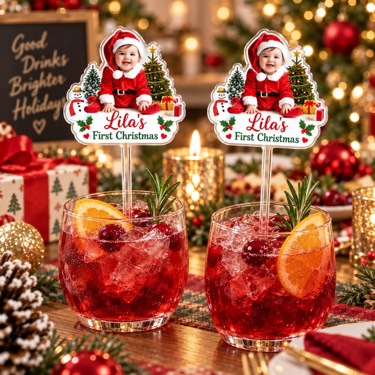 Custom First Christmas Drink Stirrer - image 3 | Jolliboo