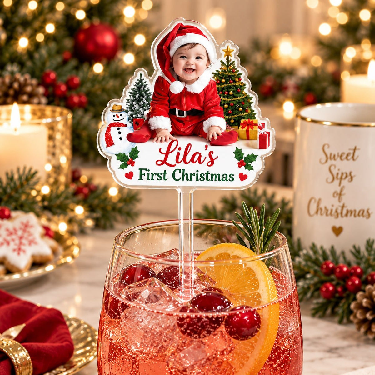 Custom First Christmas Drink Stirrer - image 4 | Jolliboo