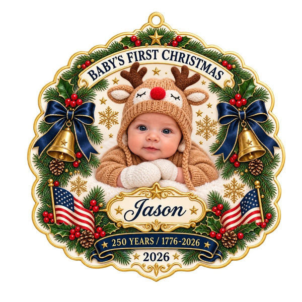 Custom New Baby 250 Year Ornament - image 1 | Jolliboo