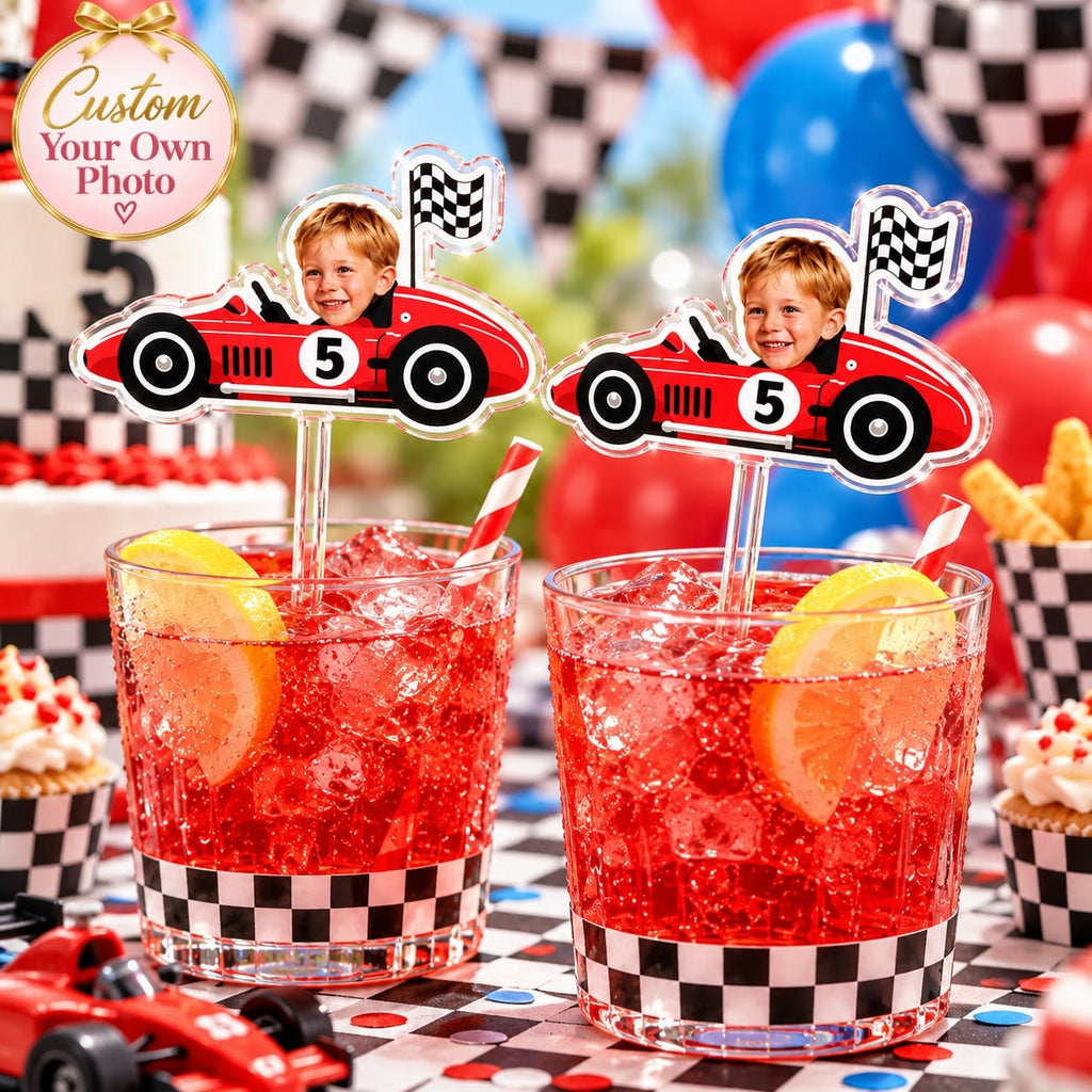 Custom Race Car Age Drink Stirrer - image 1 | Jolliboo