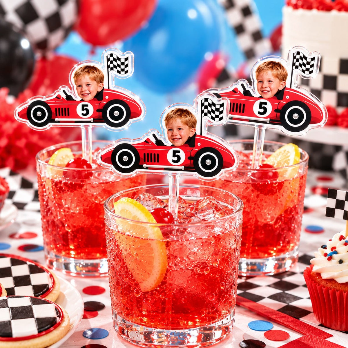 Custom Race Car Age Drink Stirrer - image 3 | Jolliboo