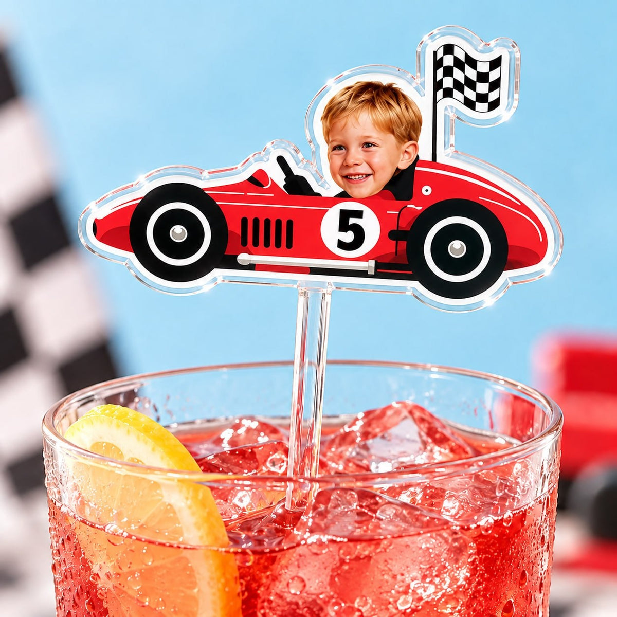Custom Race Car Age Drink Stirrer - image 4 | Jolliboo