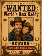Daddy & Me Western Wanted Blanket